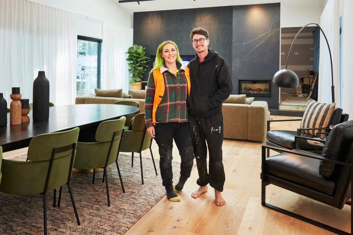 Kylie and Brad's The Block 2024 Living and Dining Rooms