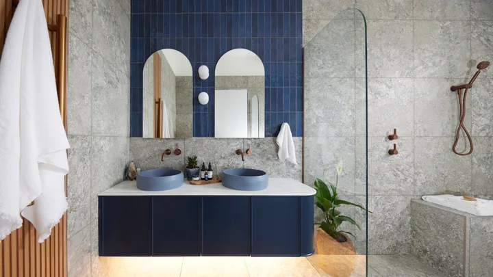 Mimi and Kristian's The Block 2024 Main Ensuite