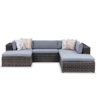 &lsquo;Valentina&rsquo; 6 Piece Outdoor Modular Lounge Setting, Amart