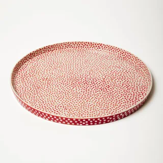 &lsquo;Chino Red Spot&rsquo; Round Platter, Jones&Co