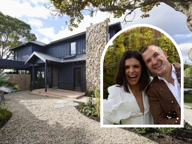 Steph and Gian from The Block with the house the renovated