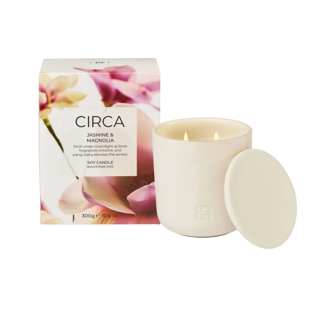 Circa's new Jasmine and Magnolia candle. 