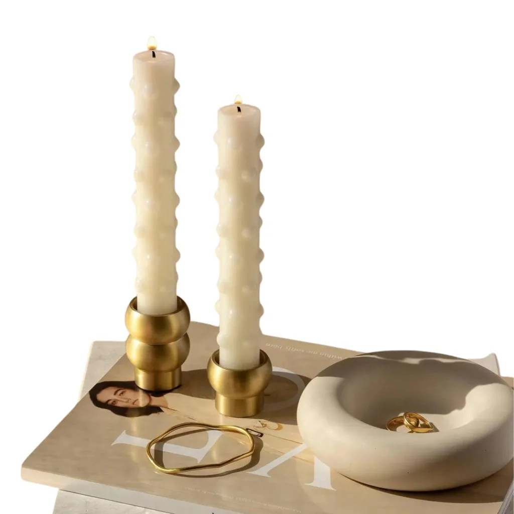 gold candle holders