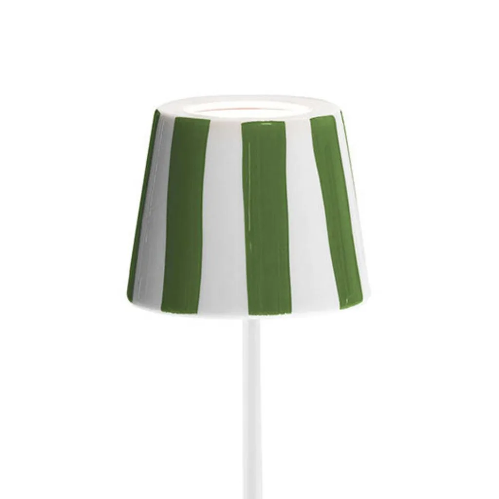 Green ceramic lamp shade. 