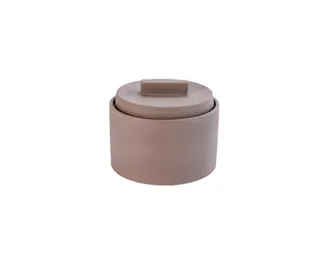 Handmade ceramic storage pot small in Cinnamon, ESKO Home