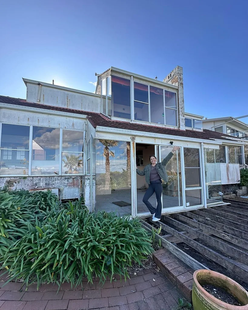 Laura Byrne in front of her new holiday property.