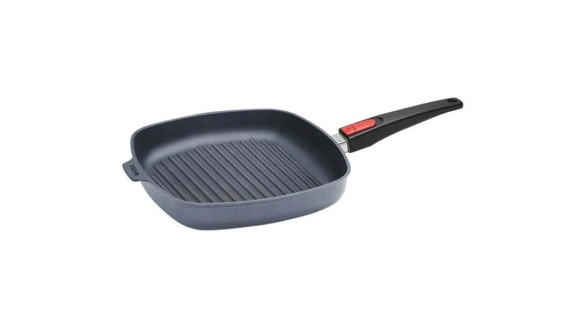 Detachable handle square grill pan