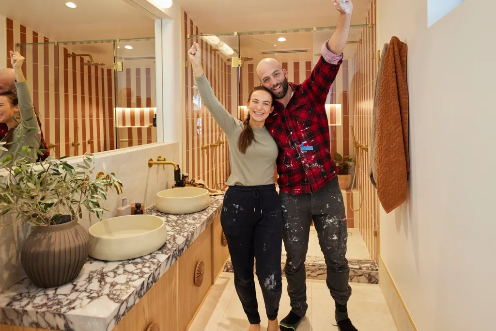 Courtney and Grant's Ensuite The Block 2024
