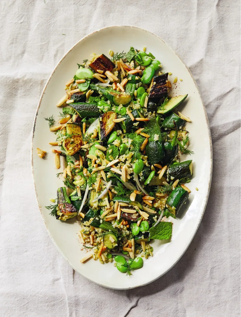 Julia Busuttil Nishimura Zucchini, broad bean & freekeh salad