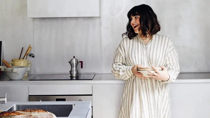 Julia Busuttil Nishimura in the kitchen for Good Cooking Every Day cook book