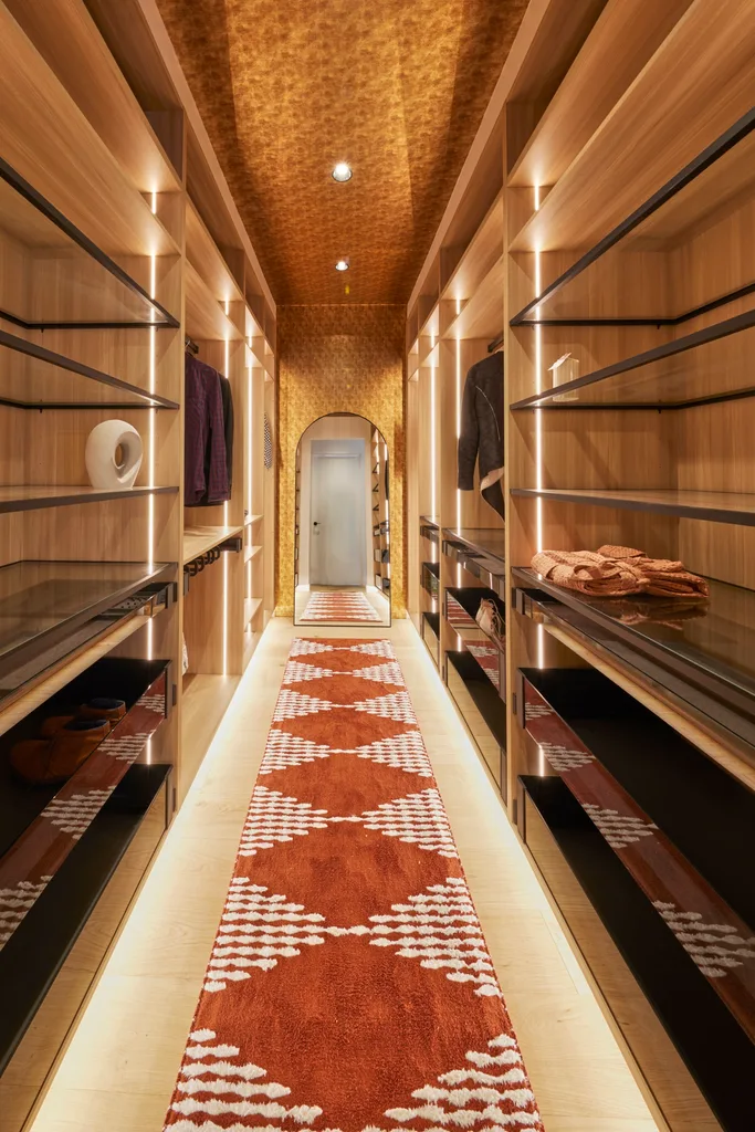 Kylie and Brad's The Block 2024 Main Bedroom and Walk In Robe