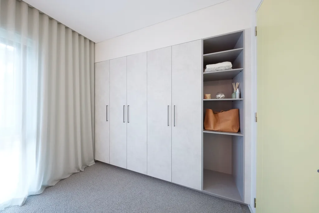 Ricky and Haydn's The Block 2024 Guest Bedroom wardrobe