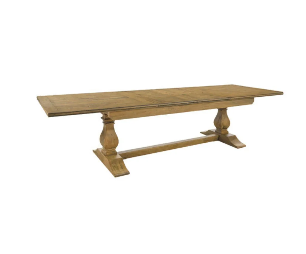 Country style extendable dining table. 