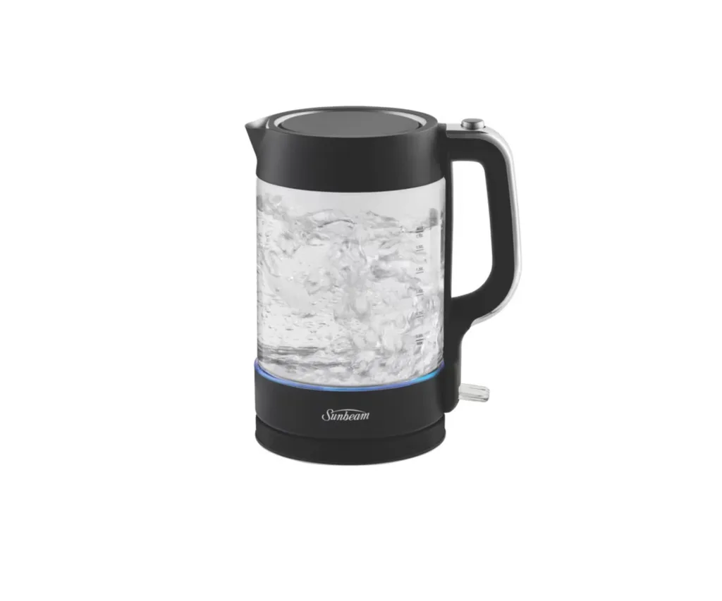 Black matte glass kettle.