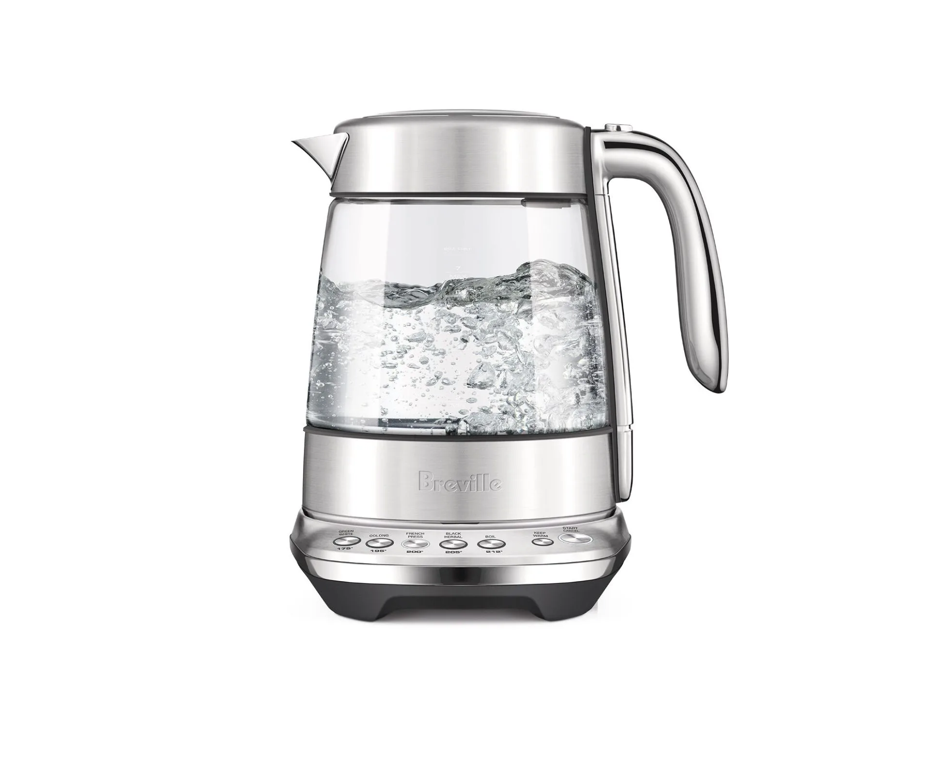 The Breville smart crystal luxe temperature control kettle. 