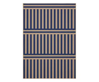 Plinth royal blue jute rug.