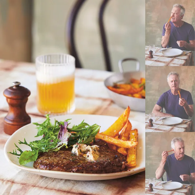 The Good Farm Cookbook: steak and chips with black olive butter| Home Beautiful