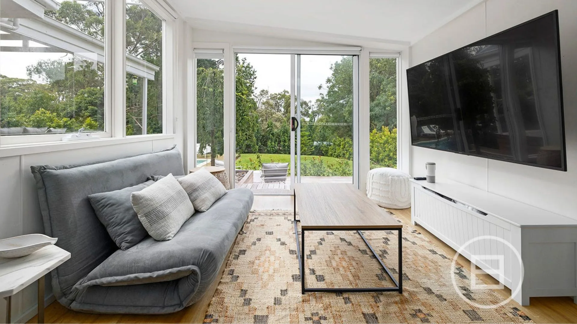 A second living area in Marty Fox's Mornington Peninsula home. 