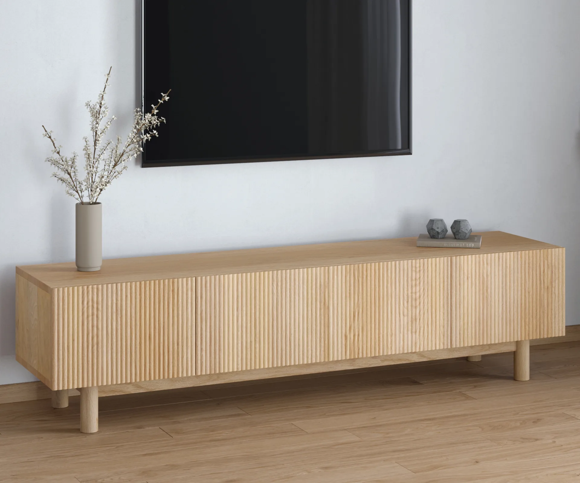 Anika Mango Wood Entertainment Unit  from Temple and Webster, which you can get on Black Friday.