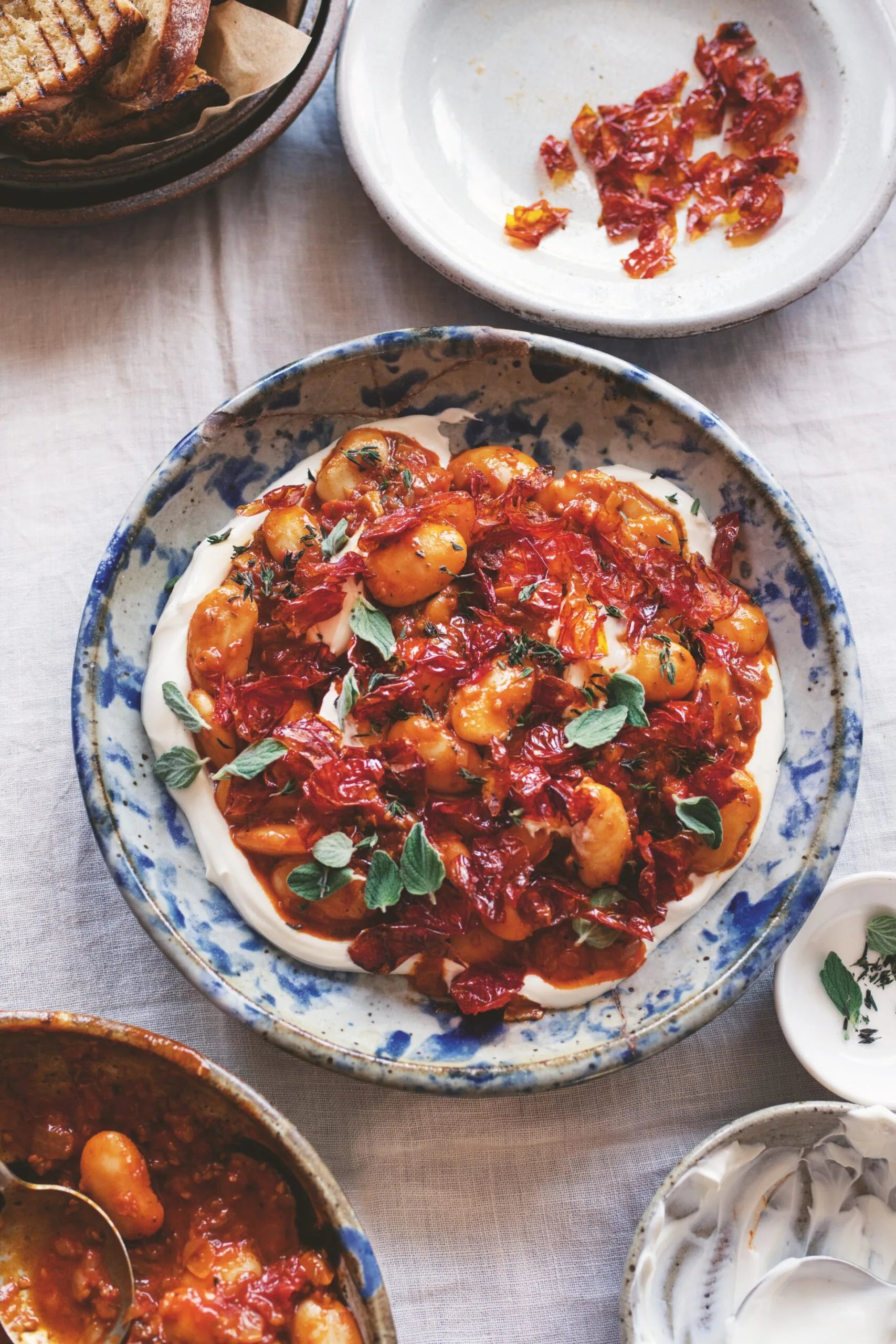 Comfort butter beans with roasted cherry tomatoes