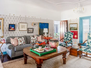 Ivy And Piper Designer's Toowoomba 1940s Queenslander Living Room Gallery Wall