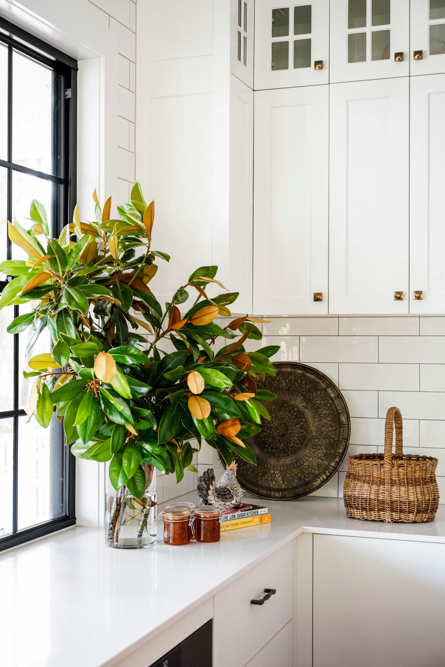 Ivy And Piper Designer's Toowoomba 1940s Queenslander White Kitchen with Subway Tiles