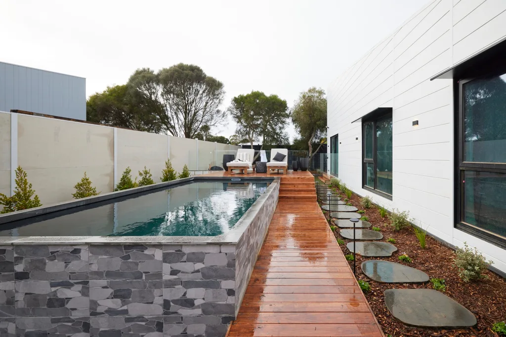 Kylie and Brad's The Block 2024 Backyard and Pool