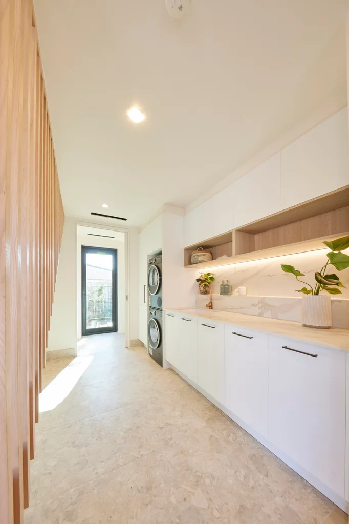 Ricky and Haydn The Block 2024 Laundry and Guest Bedroom