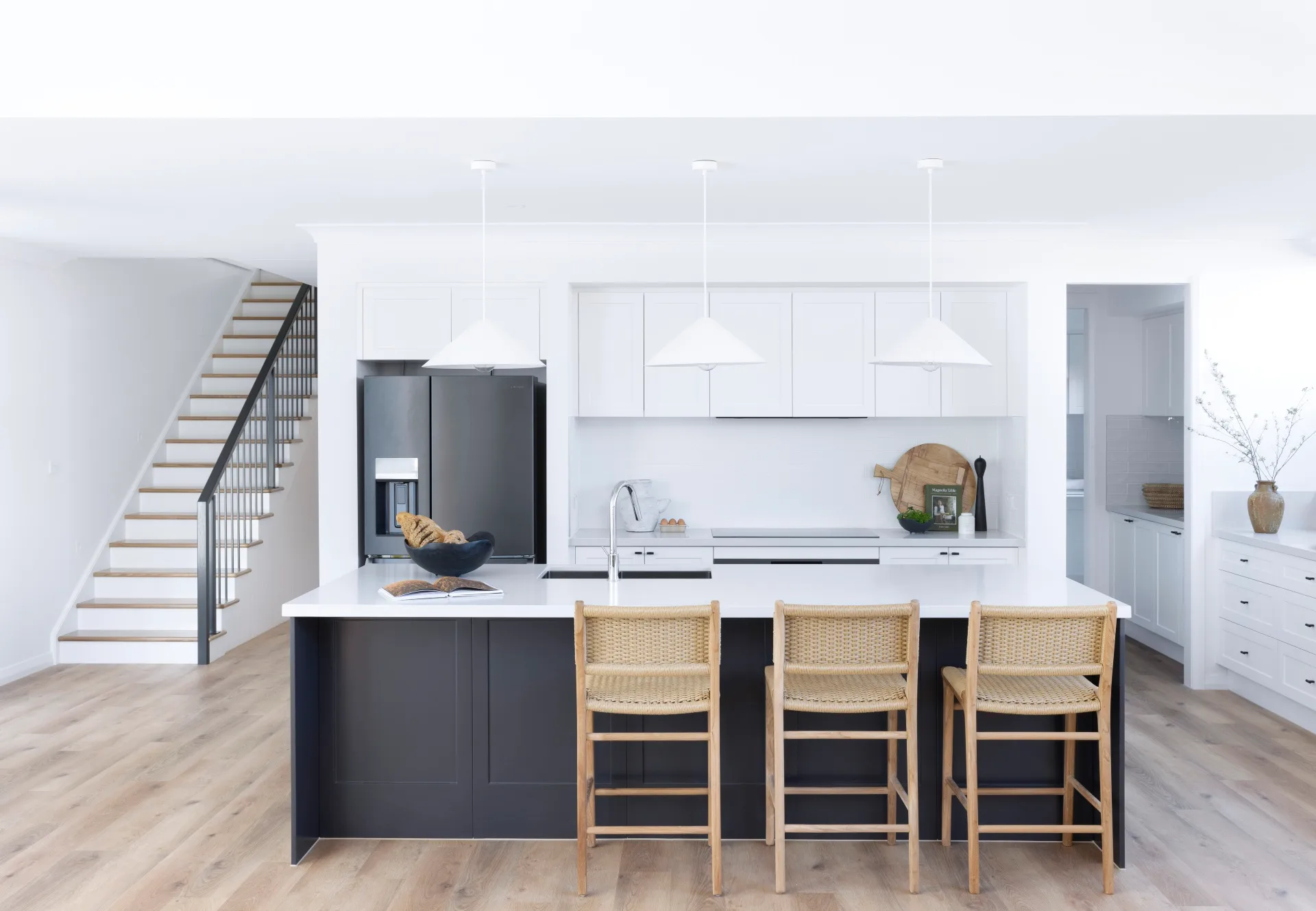 An American barn style kitchen. 