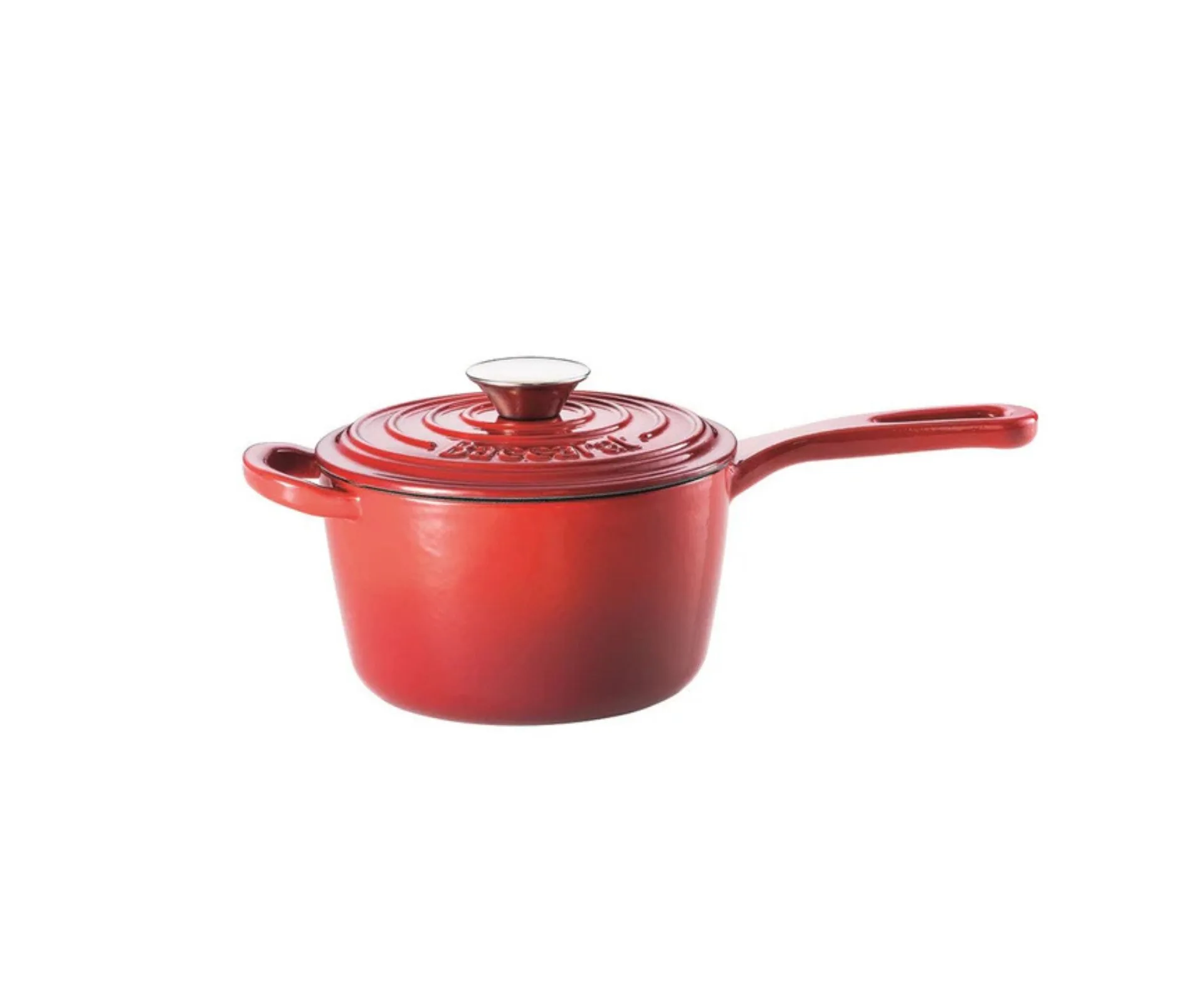 red cast iron saucepan 