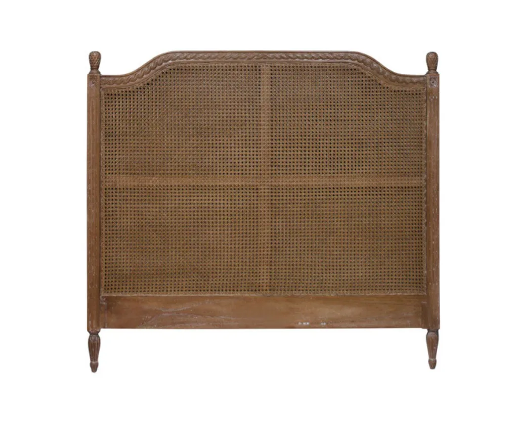Rattan bedhead.