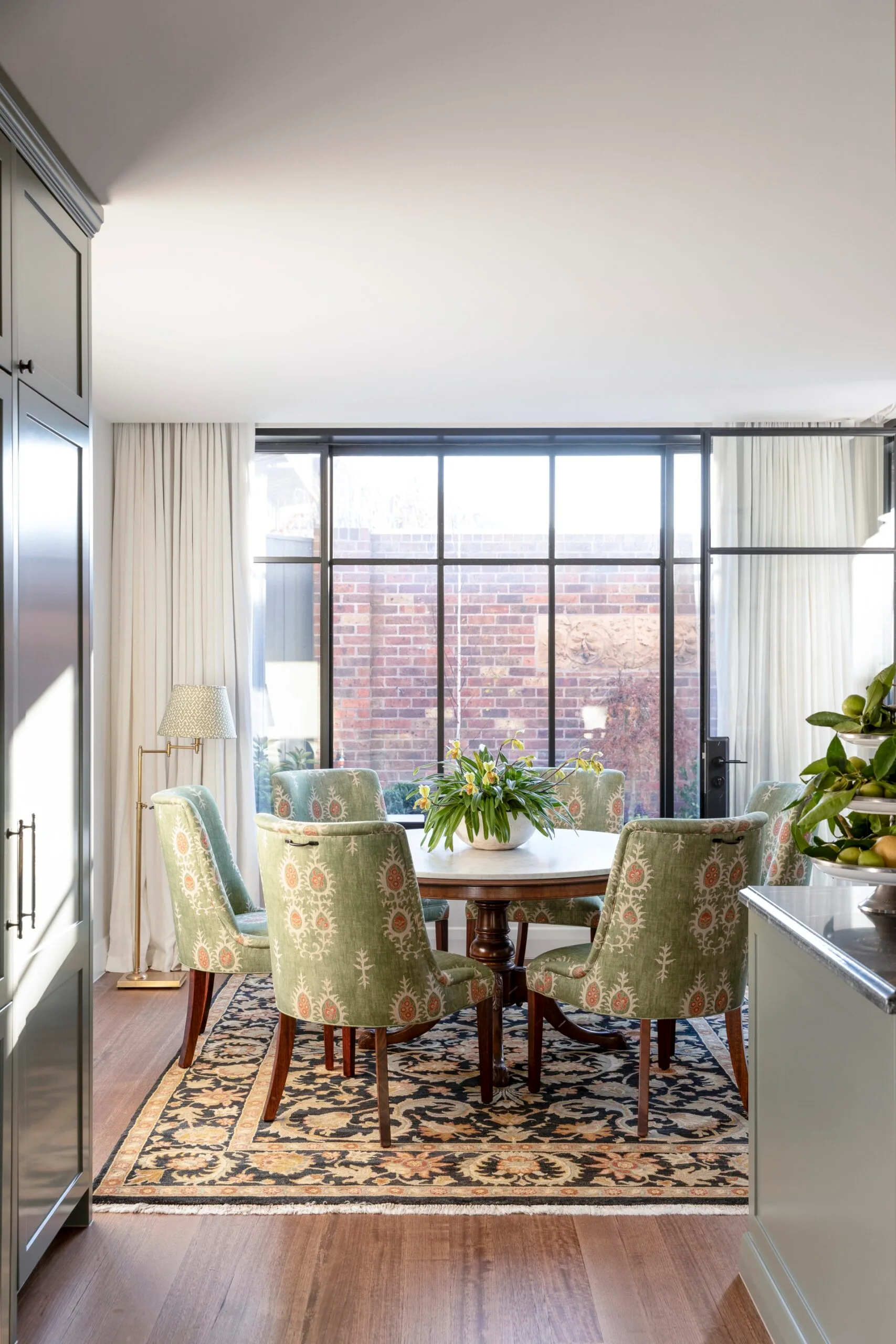 The informal dining room in a South Yarra home. 