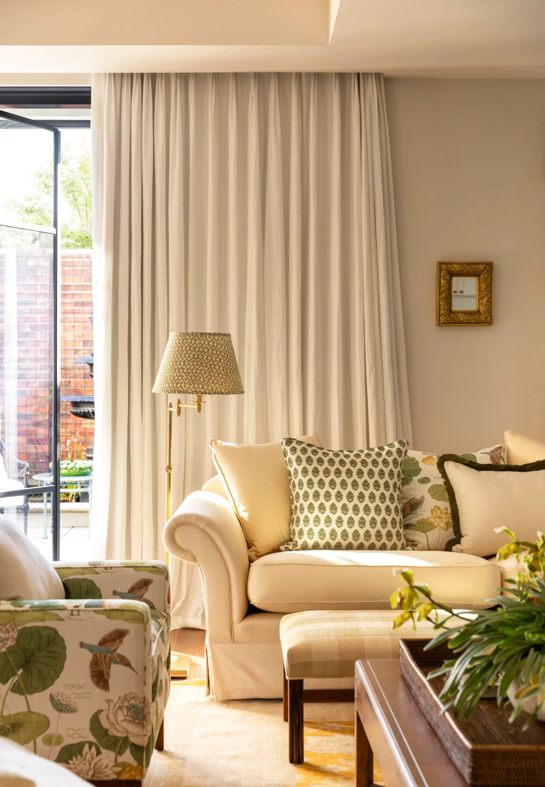 A sunny living room in South Yarra. 