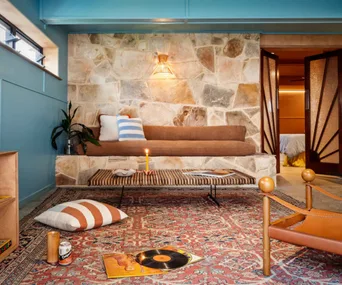 Interior of a beach house in Yamba, Australia