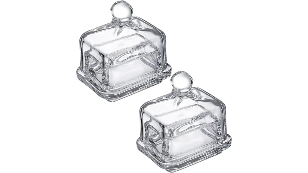 Glass butter dish