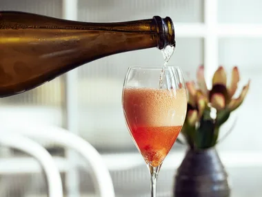 Champagne cocktail at Chiswick restaurant