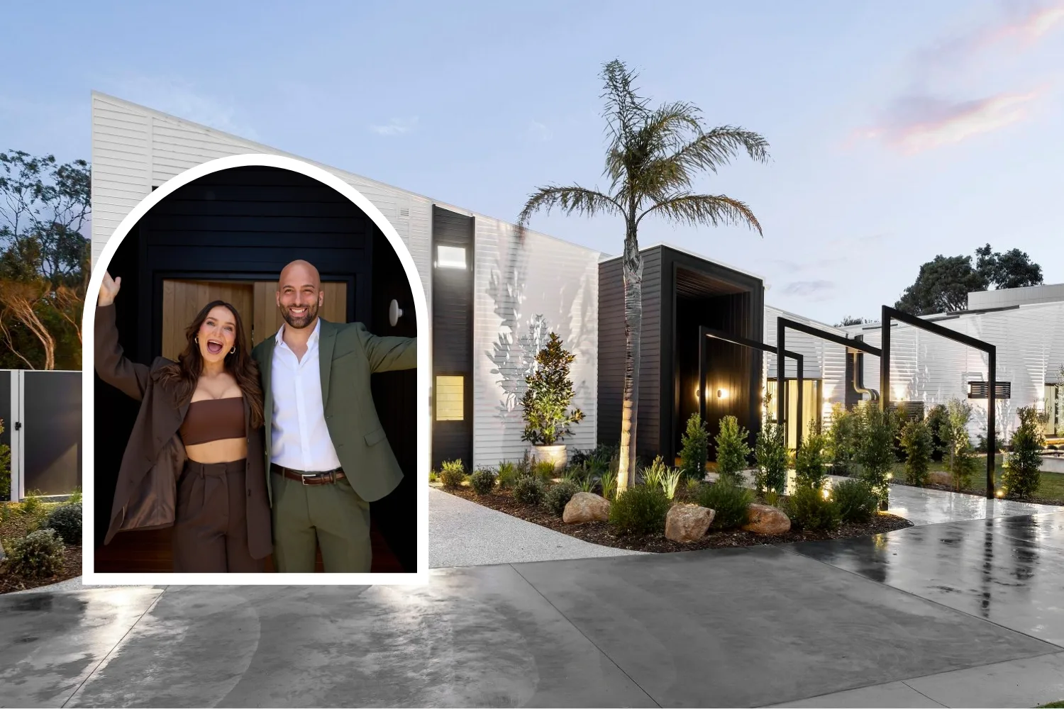 Courtney and Grant with their The Block 2024 house