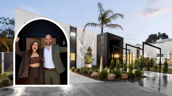 Courtney and Grant with their The Block 2024 house