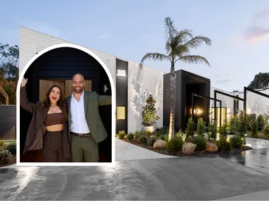 Courtney and Grant with their The Block 2024 house