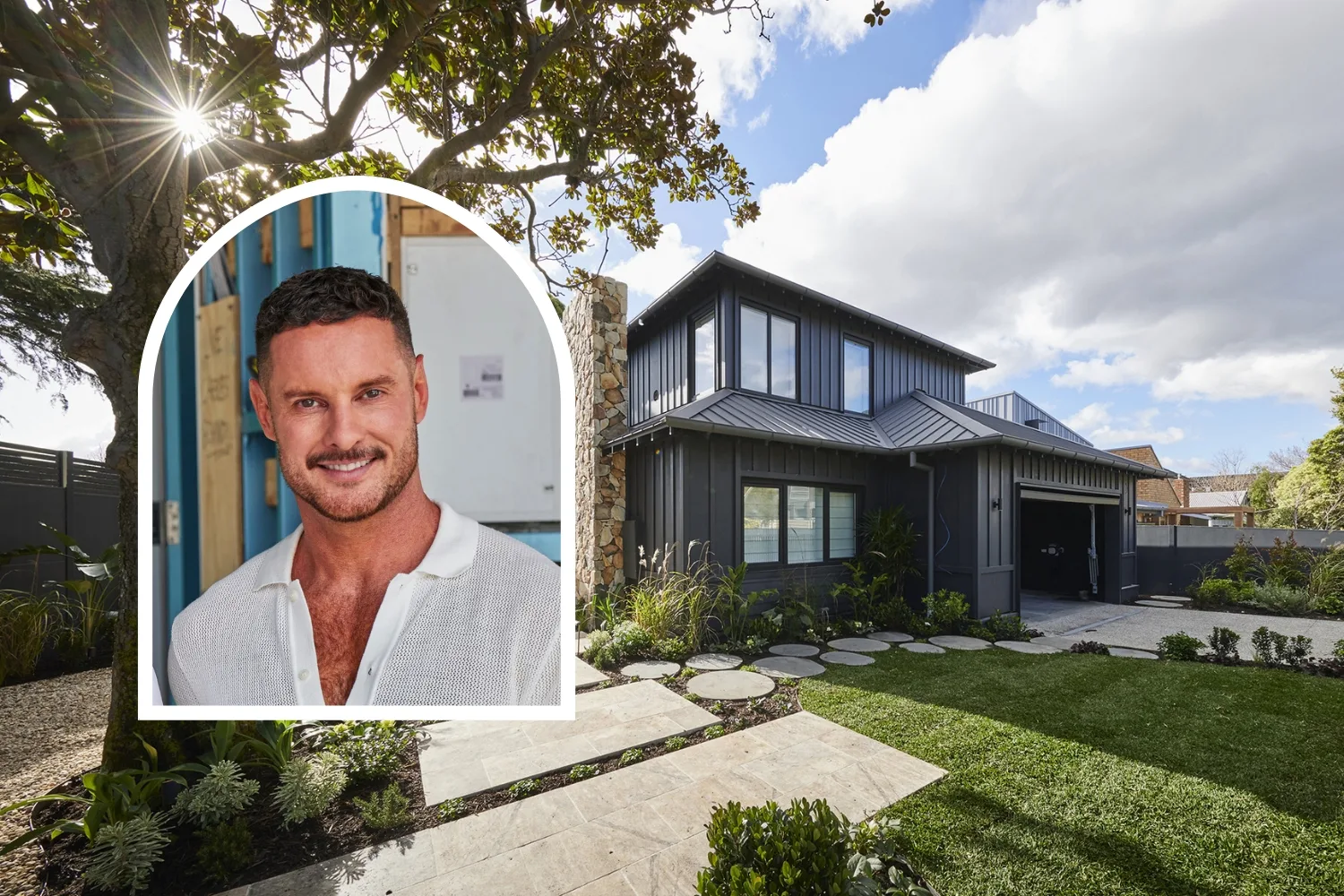 Darren Palmer from The Block with Steph and Gian's house