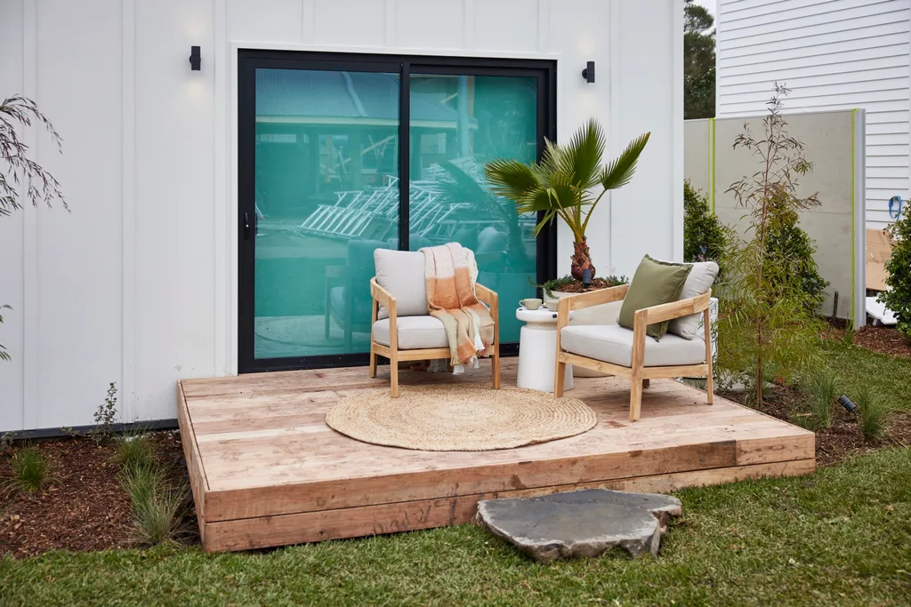 Maddy and Charlotte's The Block 2024 Front Garden and Facade