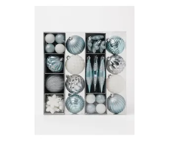 Luxe 50pcs ornament set in Mint/Blue, Myer