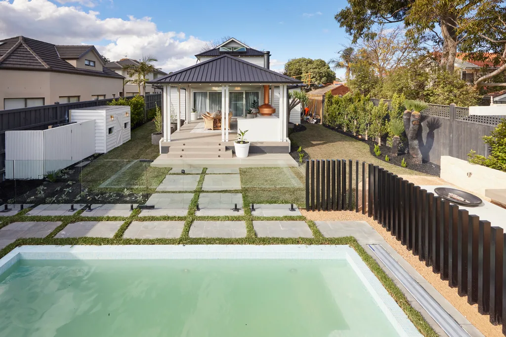 The Block 2021 team Kirsty and Jesse's backyard