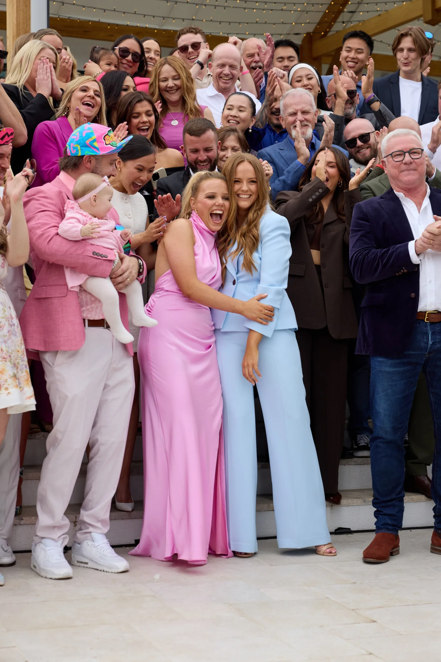 The Block 2024 Auctions results with Maddy and Charlotte surrounded by everyone