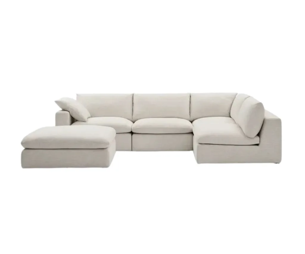 White castlery sofa