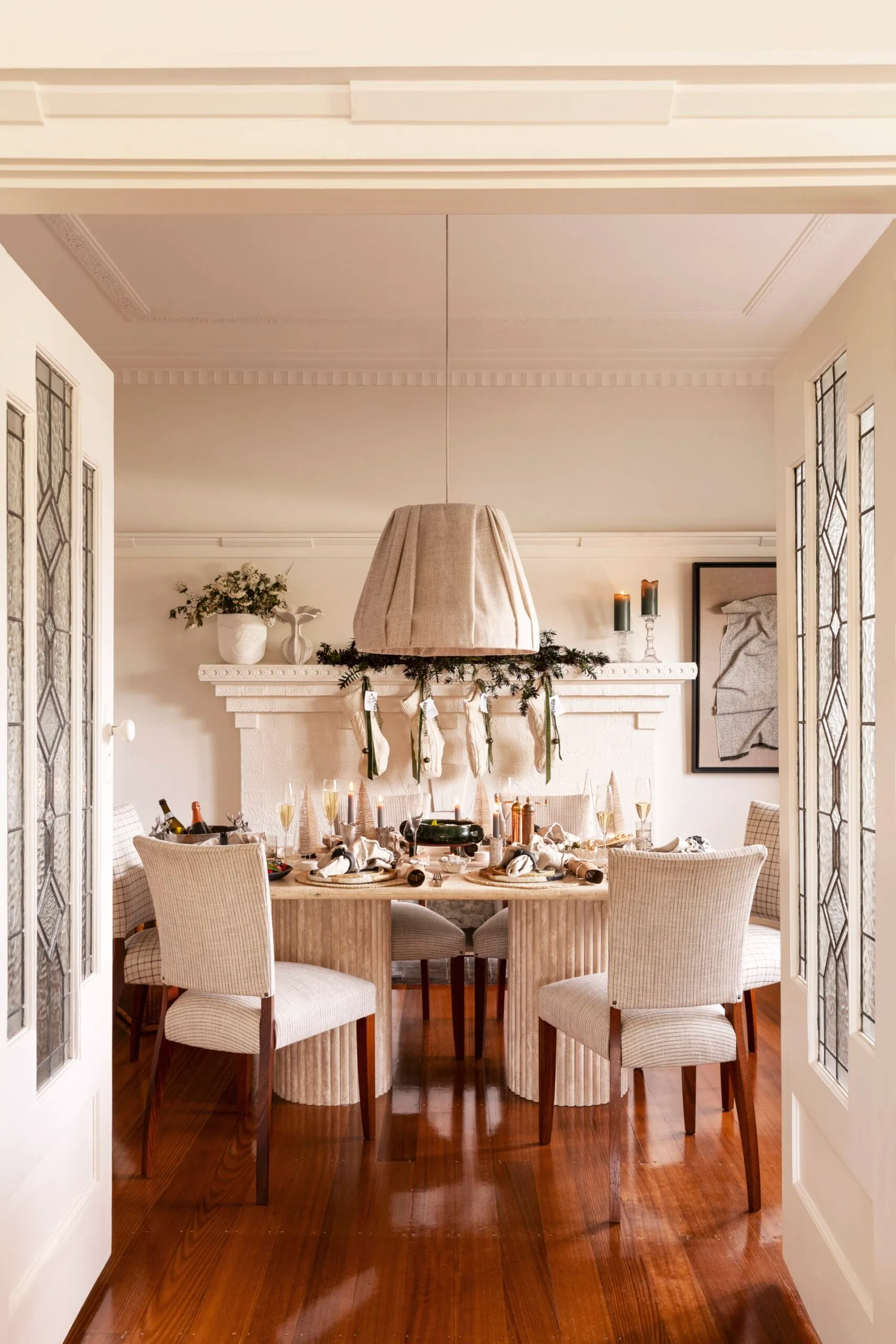Katie Sargent's decorated dining table. 