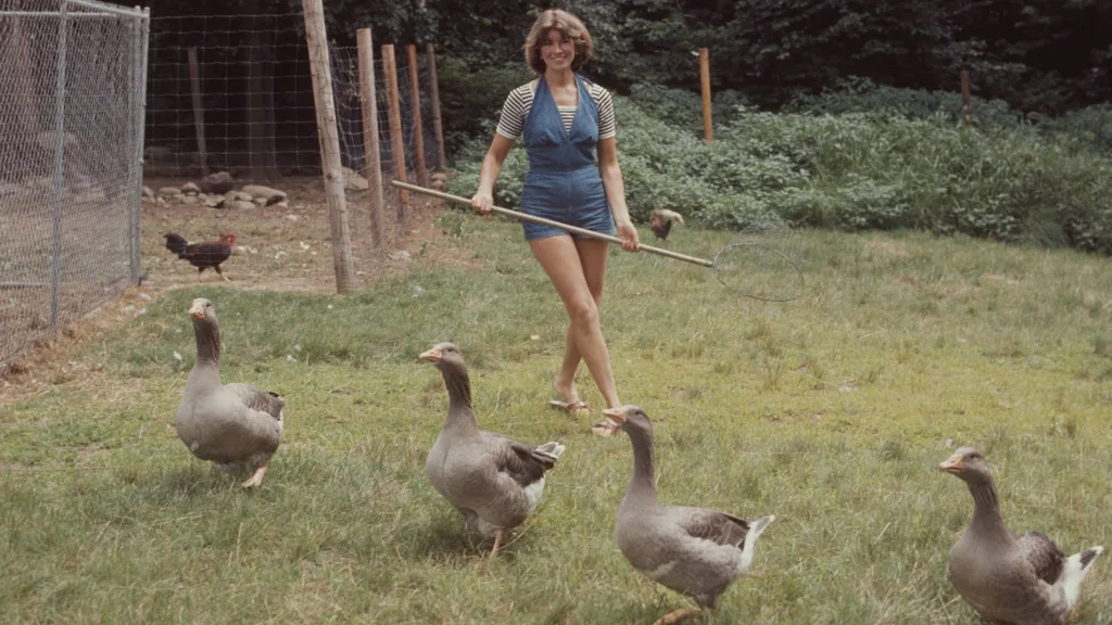 Martha Stewart in her garden at Turkey Hill in 1976.
