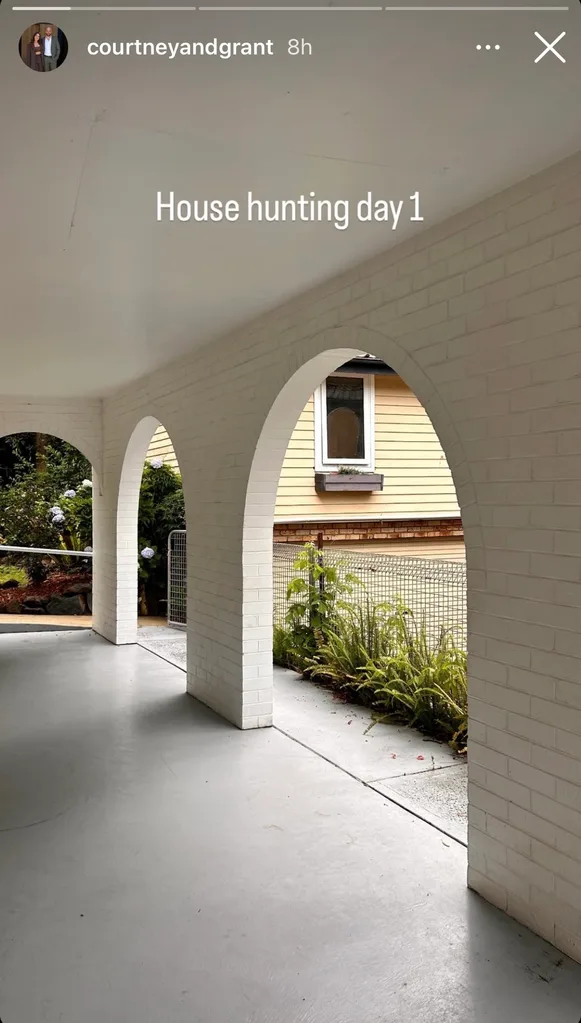 Courtney and Grant from The Block share image of home they looked at with an outdoor area and arched building