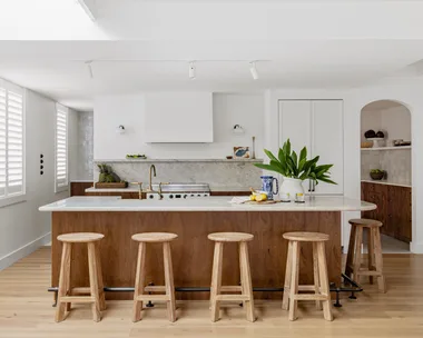 Timber flooring in a kitchen
