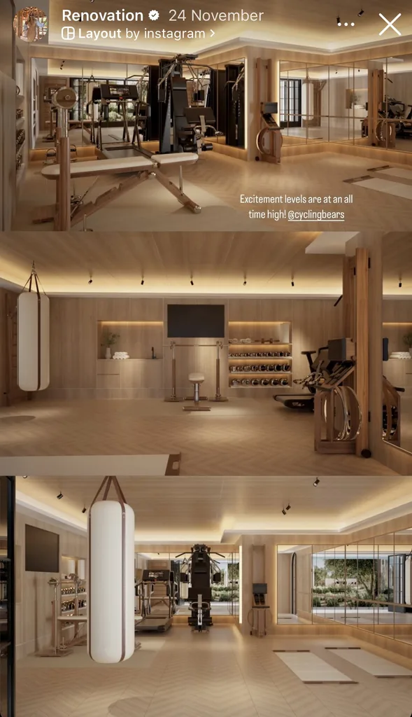 Natasha Oakley home renovation gym render